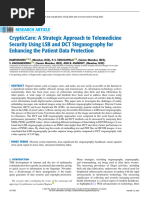 CrypticCare A Strategic Approach To Telemedicine Security Using LSB and DCT Steganography For Enhancing The Patient Data Protection