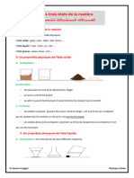 Les Etats Physiques de La Matiere Resume de Cours 2