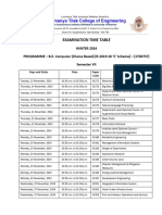 Comp Sem-Vii Time Table Regular