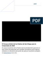 El Lineup Soñado de Los Padres de San Diego para La Temporada de 2025