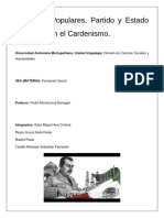 La Lucha Populares, Partido y Estado Mexicano en El Cardenismo.