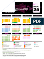 Academic Calendar PG Master PHD 2024-25