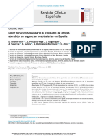 Revista Clínica Española: Dolor Torácico Secundario Al Consumo de Drogas Atendido en Urgencias Hospitalarias en Espa Na