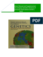 Student Solutions Manual and Supplemental Problems To Accompany Genetics Analysis of Genes and Genomes Sixth Edition Daniel L. Hartl