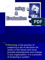 Planning and Evaluation 