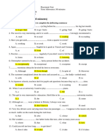 Section A: Grammar (30 Minutes) : Part 1: Choose The Best Answer To Complete The Following Sentences