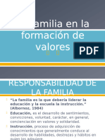 La Familia en La Formación de Valores