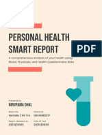 Personal Health Smart Report: Nirupama Dhal