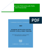 Full Period Domains Over Finite and P Adic Fields Jean-Francois Dat Ebook All Chapters