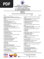 Health 6 - WRITTEN TEST - Q2