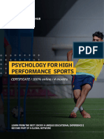 Certificate in Psychology For High Performance Sports