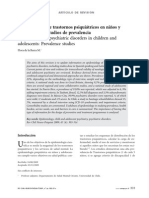 Epidemiologia de TR Psiquiatricos en Adolescentes Estudios de Prevalencia