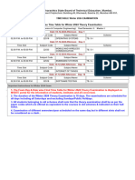 Time Table For Winter 2024 Theory Examination