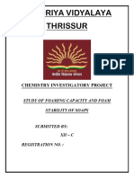 Foaming Capacity of Soaps