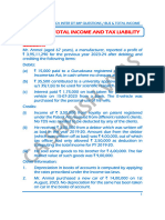 INCOME FROM BUSINESS TOTAL INCOME and TAX LIABILITY