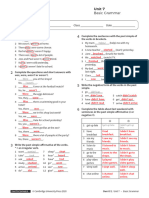 Basic Grammar Unit7 With Answers