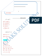 (Practice Exercise 1) Marking Guide Chaks Pure Mathematics