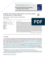 Correlates of The Internal Audit Function's Use of Data Analytics