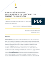 ANÁLISE DE ATIVIDADE EPILINGUÍSTICA EM UM 2º ANO DO ENSINO FUNDAMENTAL I - ISSN 1678-0817 Qualis B2