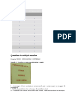 COMUNICAÇÃO E EXPRESSÃO 2019 Gabarito 4