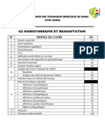 Istmgoma Programme Cours g2 Kinesitherapie Et Readaptation