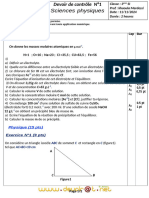 Devoir de Controle N 1 Physique 3eme Informatique 2010 2011 MR YOUNSI Dhaoui Copie