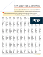 Functional Words To Use in All Content Areas: SELECT 10-15