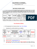 Revised Notification: The University of Burdwan