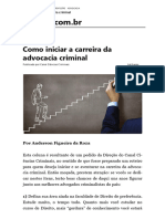 Como Iniciar A Carreira Da Advocacia Criminal - Jusbrasil