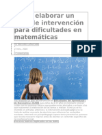 Guía. Como Elaborar Un Plan de Intervecin en Matematicas