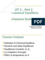 CHY2018 Unit 2 Lecture 2. Chemical Equilibria