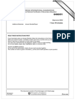 Sociology: Cambridge International Examinations International General Certificate of Secondary Education