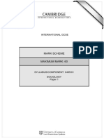 International Gcse: Mark Scheme Maximum Mark: 60