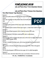 Transportation in Animals and Plants Class 7 Extra Questions Science Chapter 11