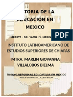 Reformas Educativas en Mexico. Mtra. Marlin Villalobos