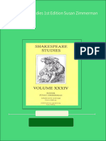 Shakespeare Studies 1st Edition Susan Zimmerman All Chapter Instant Download