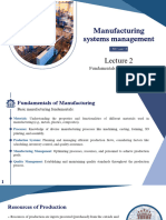 Lecture 2, Fundamentals of Manufacturing