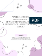 Explica Cambios, Permanencias y Simultaneidades Del Proceso Histórico de Las Elecciones en El Perú