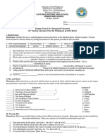 Chapter Test (2nd Quarter) - 21st Century Literature