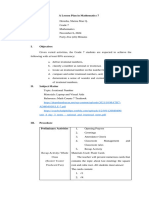 Irrational Number Final Lesson Plan Grade 7