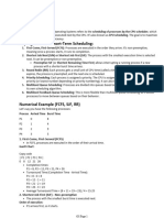 Numerical Concepts - Mid Sem (Scheduling, Etc)