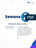 Unidad 1: Estar Juntos.: Contenido Específico. Metas de Aprendizaje