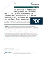 Development and Evaluation of The Feasibility and Effects On Staff, Patients, and Families of A New Tool...