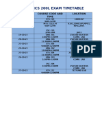 Examination Timetable