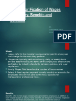 Criteria For Fixation of Wages and Salary