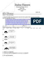 Class 6th - Docx..science The World of Living Test