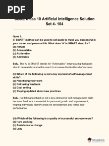 CBSE Class 10 Artificial Intelligence Solution Set 4 104