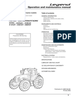 Operation and Maintenance Manual: Valid For The Following Tractor Models