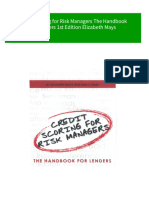 Ebooks File Credit Scoring For Risk Managers The Handbook For Lenders 1st Edition Elizabeth Mays All Chapters