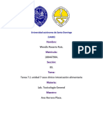 Caso Clinico Intoxicacion Alimentaria Unidad 7 Tarea 7 - Wendis Rosario